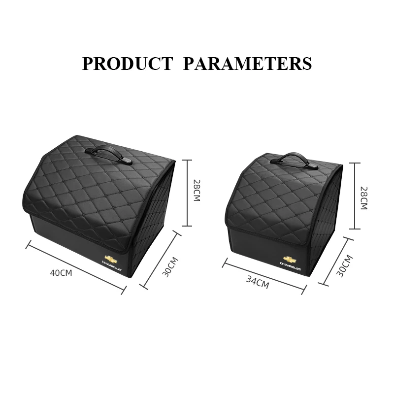 boîte de rangement de coffre de voiture, valise en cuir pliable, bac de rangement pour chevrolet cruze spark captiva banlieue camaro malibu silverado