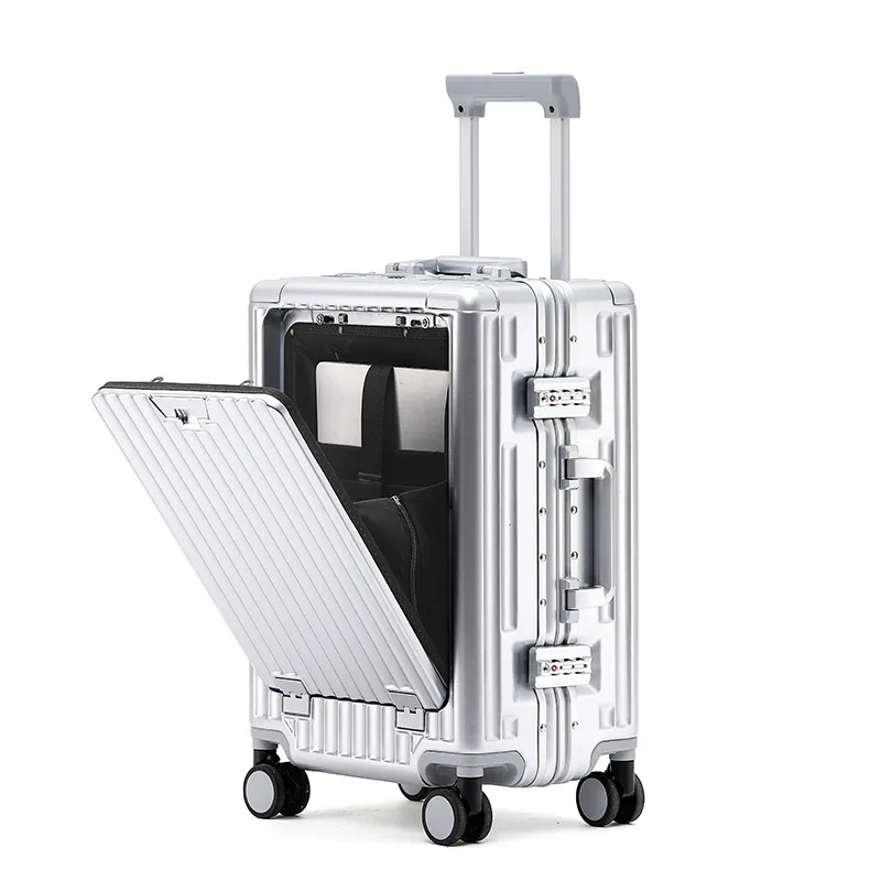 valise de voyage d'affaires multifonctionnelle valise à roulettes à cadre en aluminium de 26 pouces valise de voyage cabine de 20 pouces