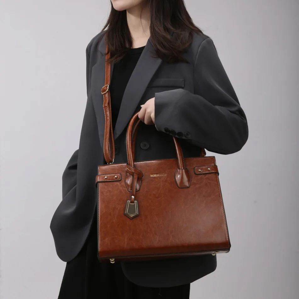 sacs à main de luxe en cuir souple pour femmes, fourre tout de grande capacité, 2025