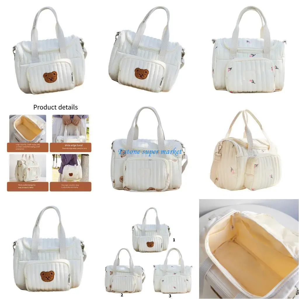 090B Rangement sacs à couches pour bébé multi-compartiments pour bouteilles lait Couches élégantes