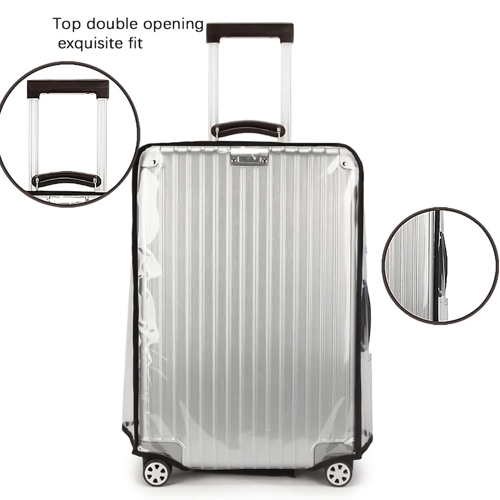 housse de protection transparente pour valise, imperméable, antichoc, épaisse et durable, accessoire de voyage