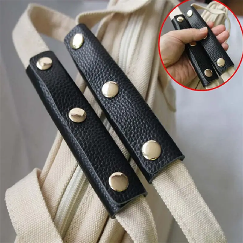poignée de valise en pu, couleur unie, design anti-choc, housse de poignée en cuir, sangle d'épaule souple, housse de poignée, accessoires de sac