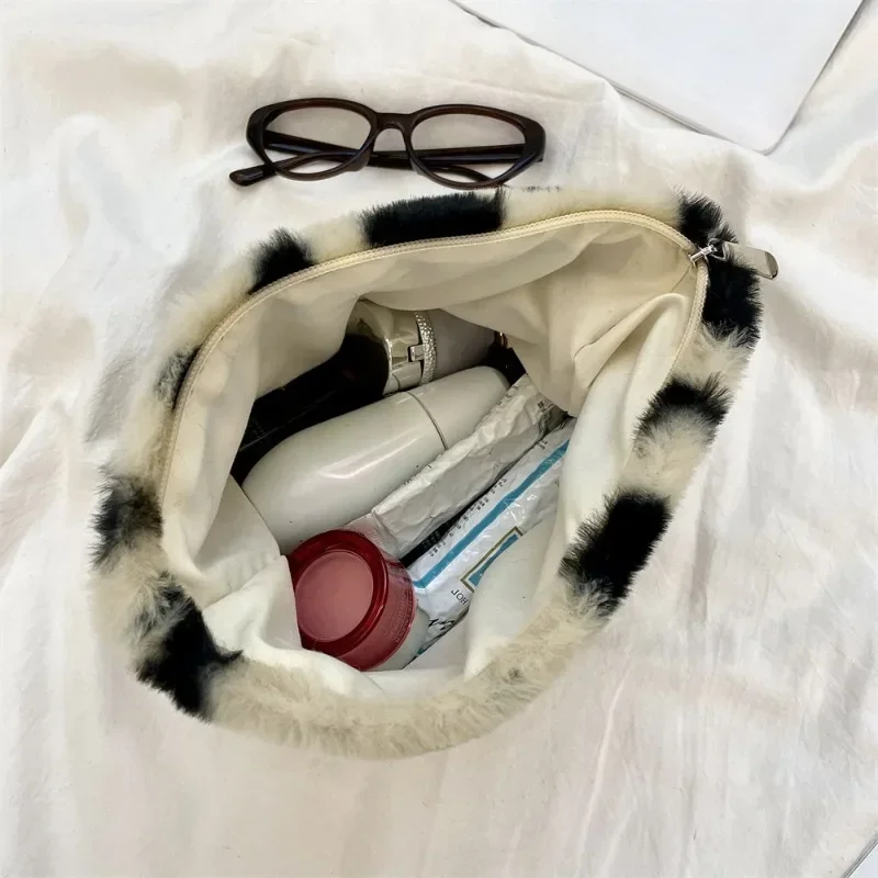 trousse à cosmétiques de grande capacité pour femme, sac de rangement de maquillage, trousse de rangement à imprimé léopard, trousse de maquillage, rouge à lèvres, étui porte monnaie