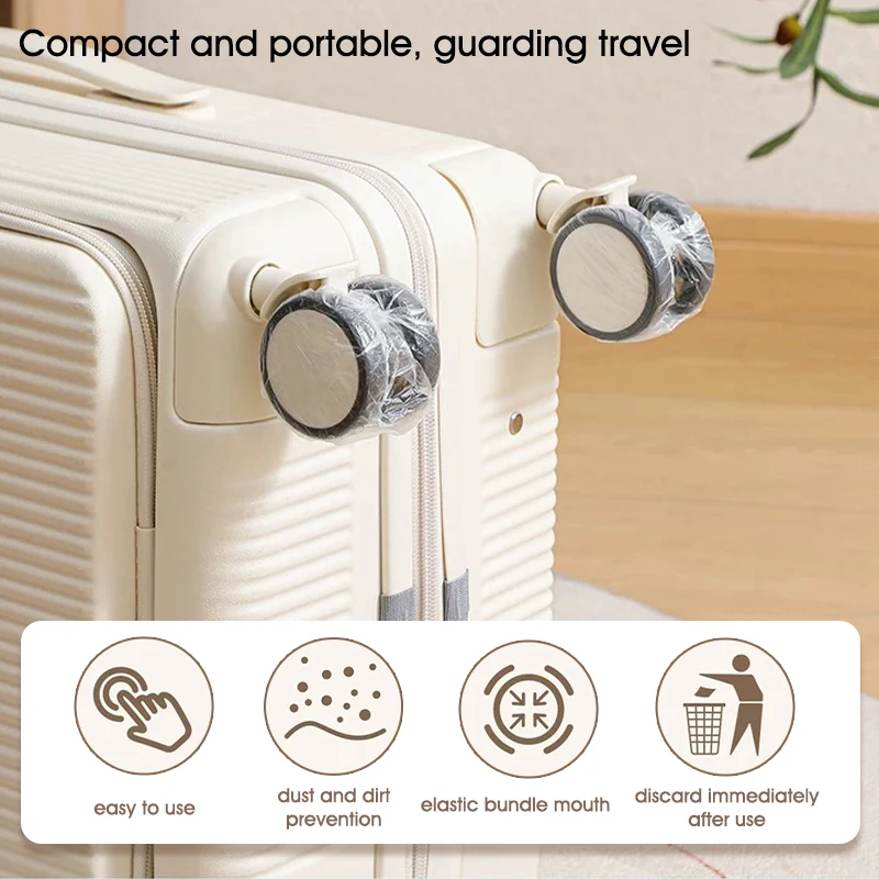 50 200 pièces housses de roue de bagage valise de voyage protecteur de roue anti poussière protecteurs de valise accessoires de étui de voyage durables