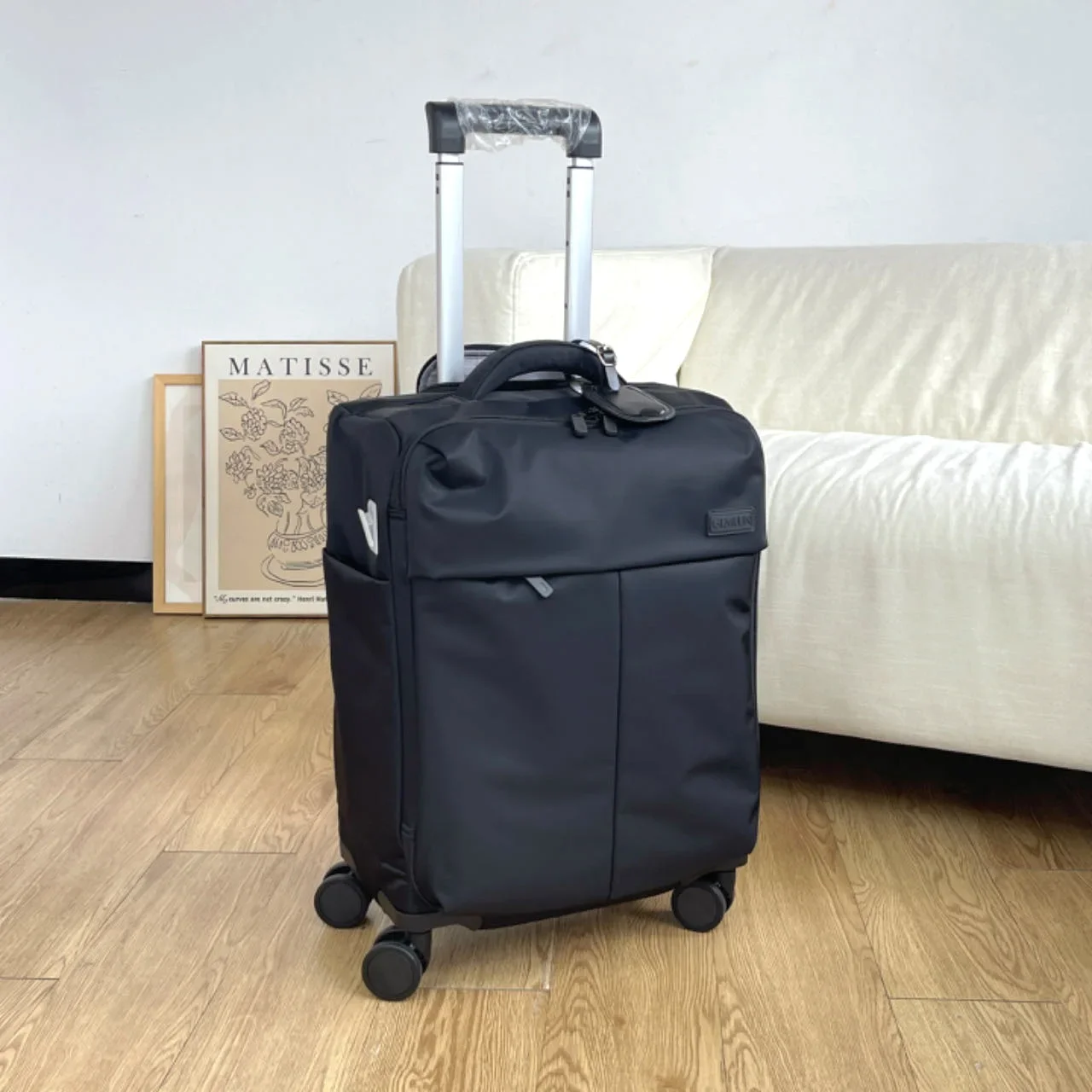 valise à roulettes multifonctionnelle de grande capacité pour femmes, sac à bagages de voyage ultra léger, valises en nylon imperméables, sac à main d'affaires