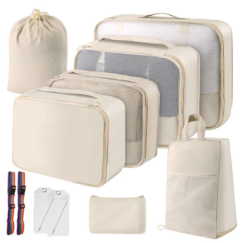 afourt-cubes d'emballage pour voyage-sacs de rangement de bagages pour la famille, cubes d'emballage de voyage respirants en maille pour valises