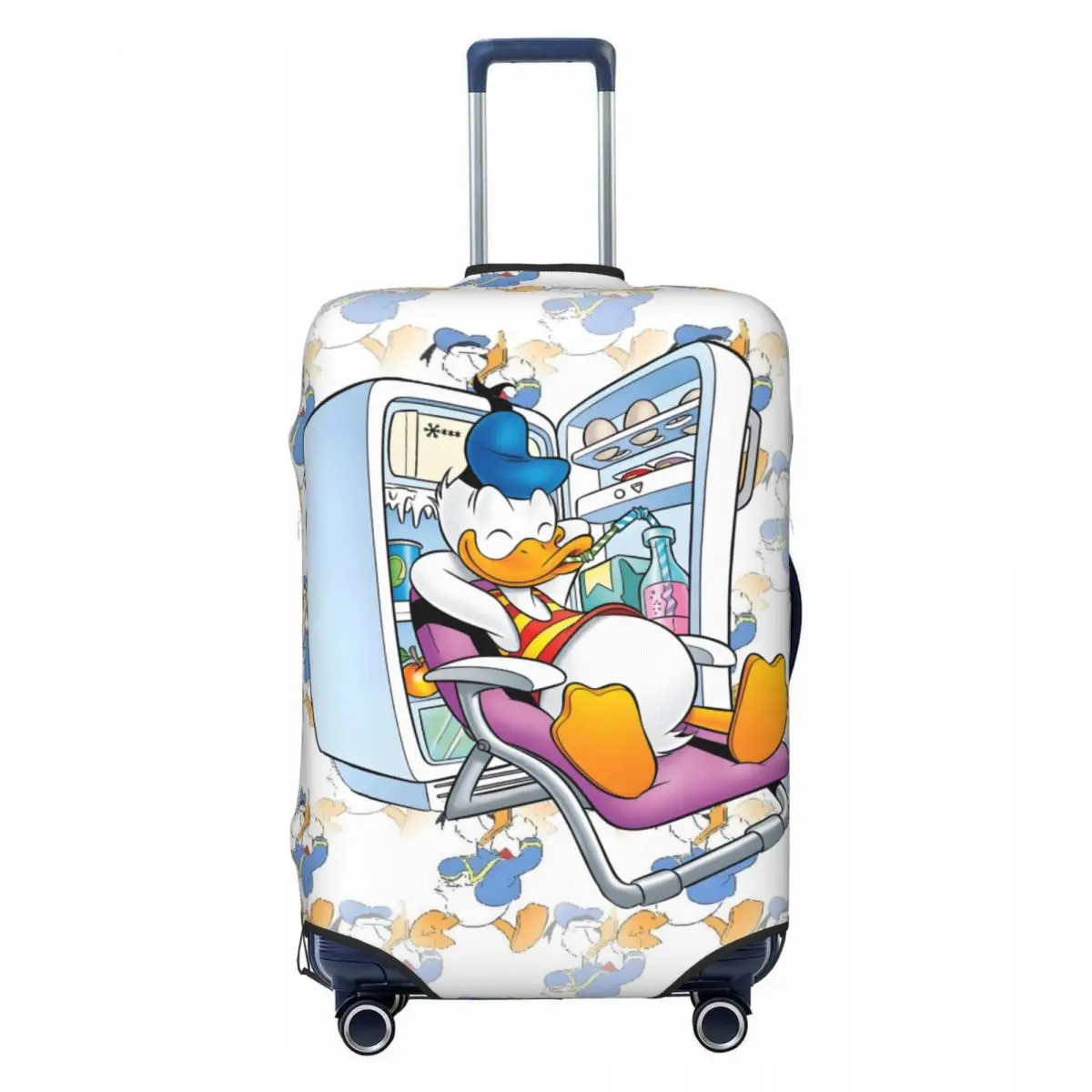 housse de valise donald duck personnalisée, élastique, dessin animé drôle, housses de bagages de voyage pour 18-32 pouces
