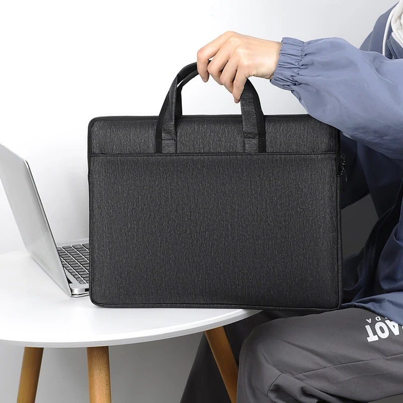 Sac fourre-tout élégant pour ordinateur portable, mallette d'affaires de grande capacité, design simple – Parfait pour l'école, le bureau et les déplacements quotidiens.