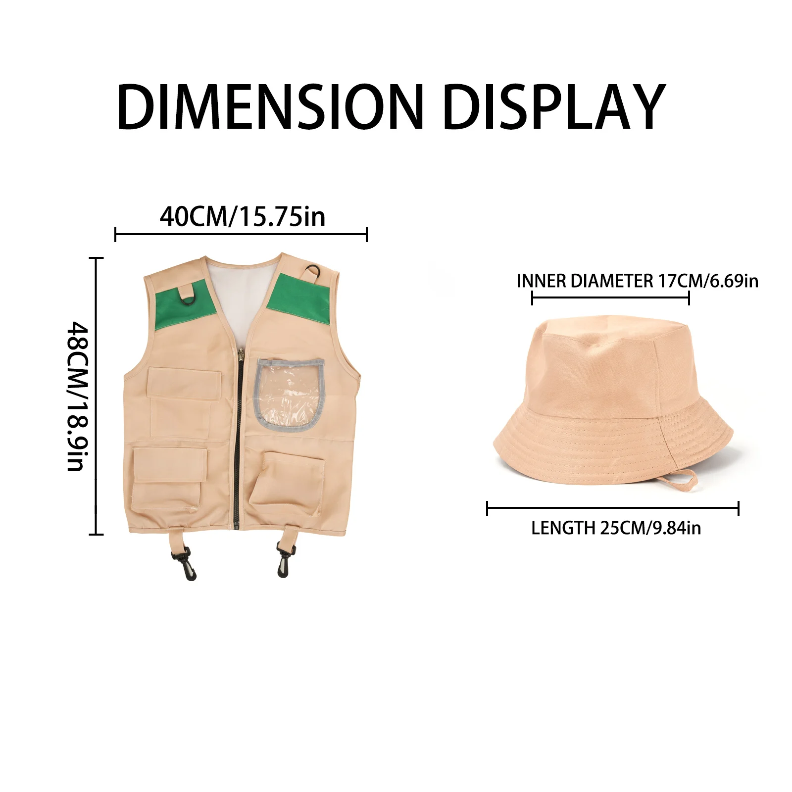 ensemble de gilet d'aventure en plein air pour enfants, jeu de rôle de cosplay, vêtements de performance d'aventurier en plein air