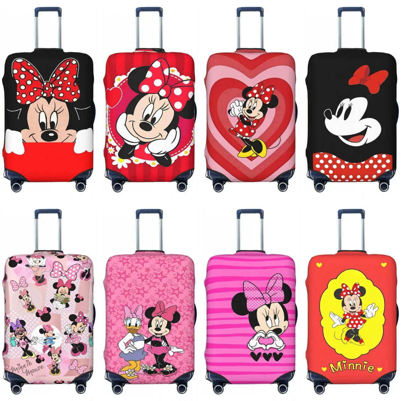 Minnie Mouse visage valise couverture vol Mickey Mouse Animal dessin animé pratique fixation rétractable et mécanisme d'attache de sécurité entreprise protecteur