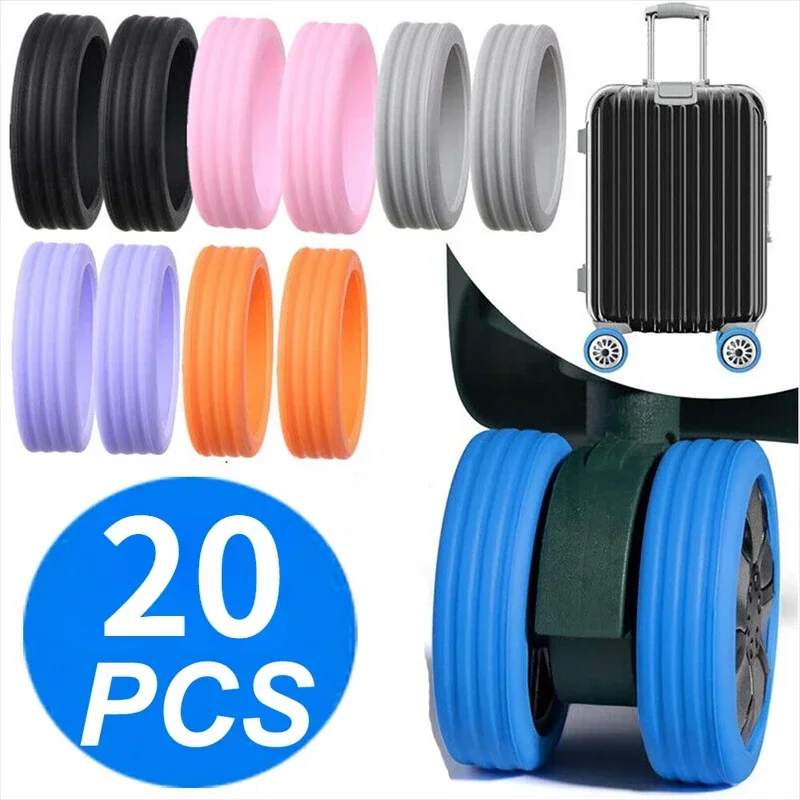 Housse de protection de roue de bagage en silicone, couvre-roues pour vos valises ou une chaise de bureau, roulettes durables et réduisent le bruit
