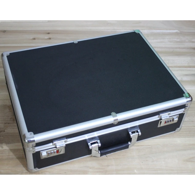 mallette à outils en aluminium de haute qualité avec serrure, coffre fort, boîte de compteur, valise, sac à fichiers, rangement, tri, 47x35x14cm