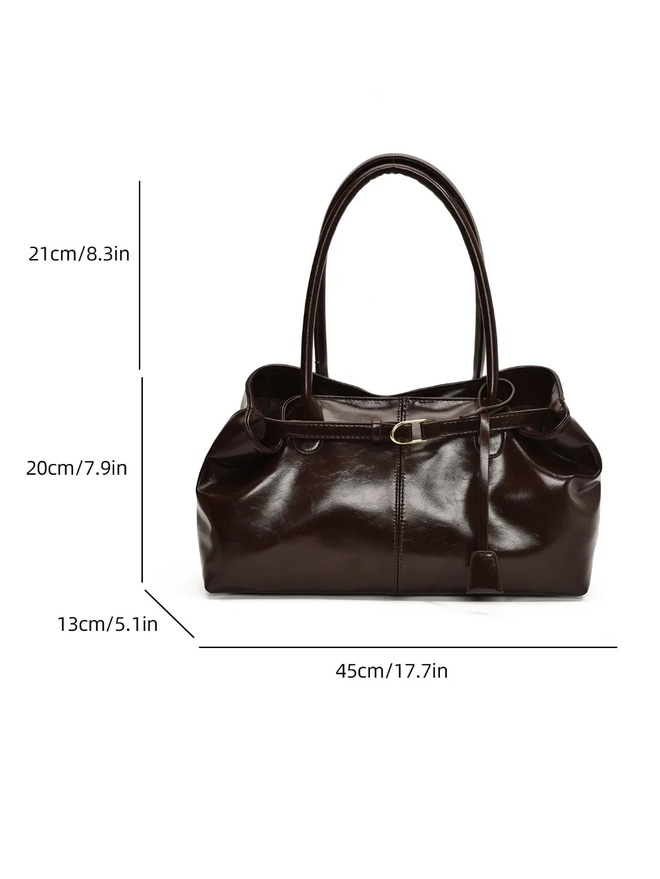 sac à main hobo en cuir pu huilé, sac à bandoulière ample rétro à poignée supérieure, grands sacs de travail pour femmes, fourre tout pour filles, travail, shopping, voyage