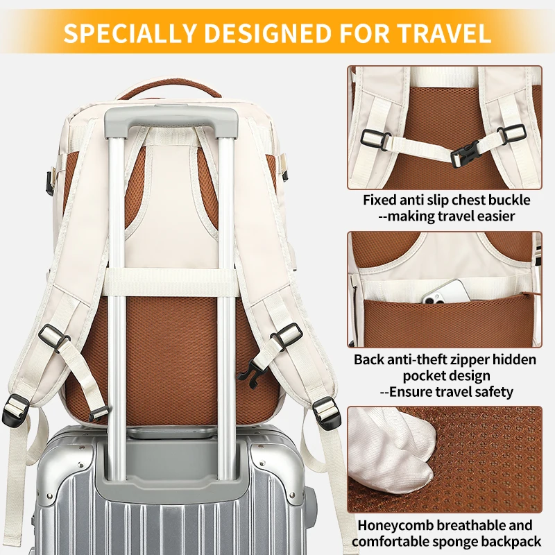sac à dos de voyage 40x20x30 cabine avion étanche extensible week end ordinateur portable avec port usb ryanair bagage à main femmes hommes sac à dos