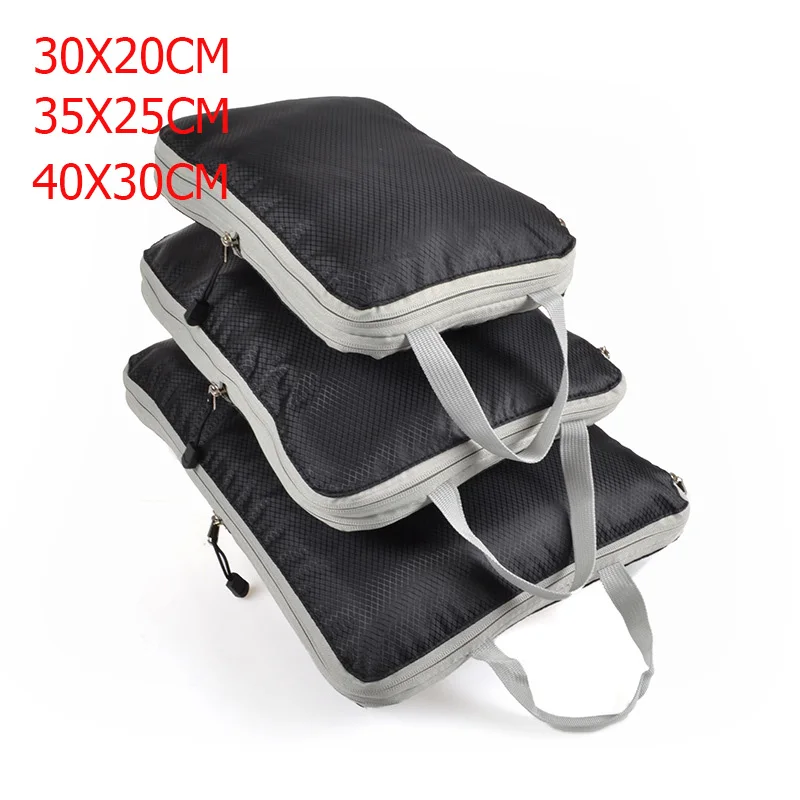 sac de rangement de voyage, emballage compressible, cube pliable, valise étanche, sac portable en nylon, porte-bagages