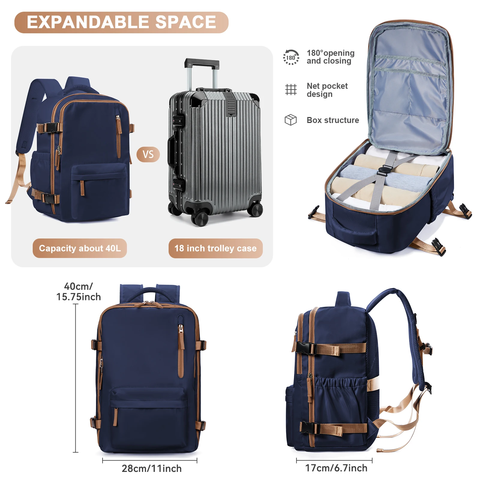 sacs à dos de voyage ryanair 40x20x25 sac de cabine sac à dos pour ordinateur portable femme élégant sacs à main étanche mochila école d'affaires backpa