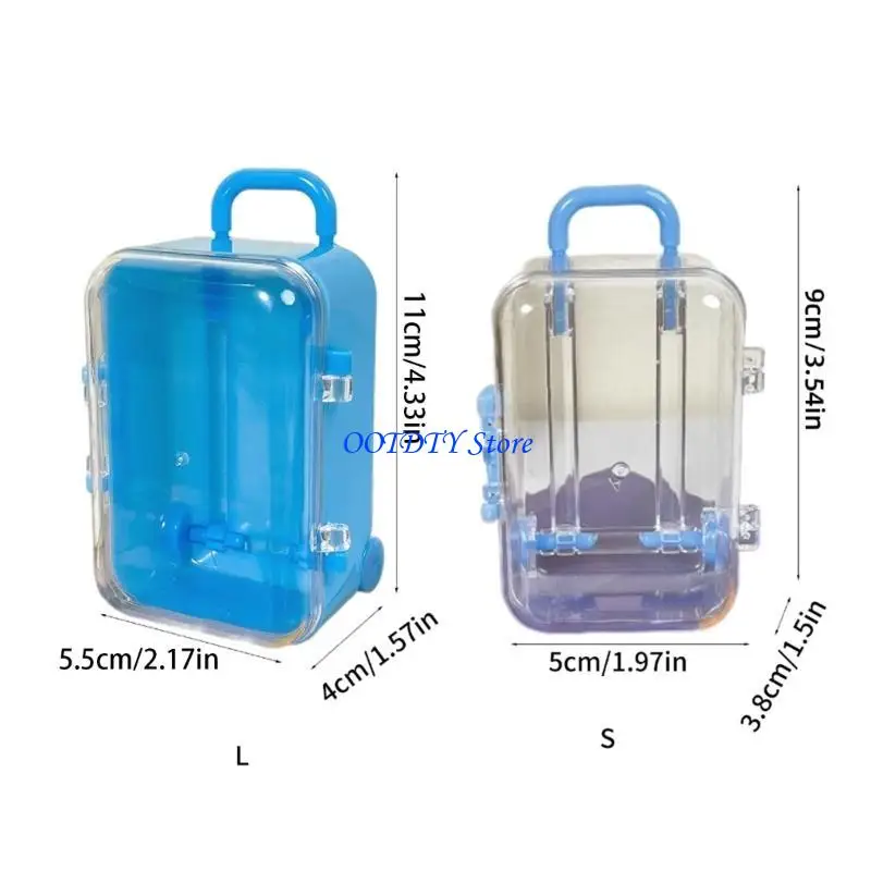 367a mini suitcase for dolls miniature dollhouse decoration small bugage rangement box