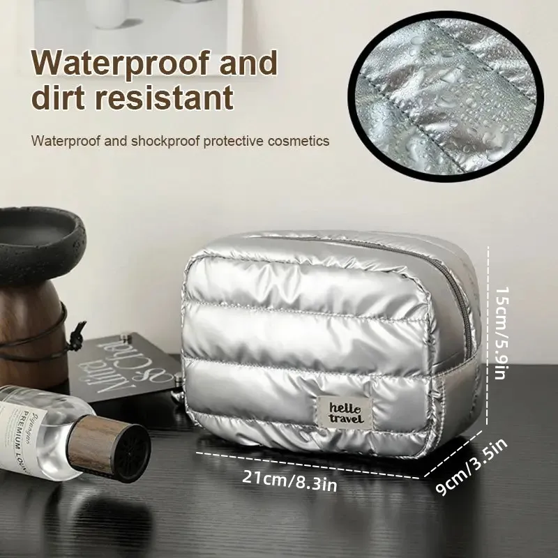 trousse de maquillage de voyage de grande capacité, sac à cosmétiques multifonctionnel portable à la mode, sac de rangement de toilette étanche