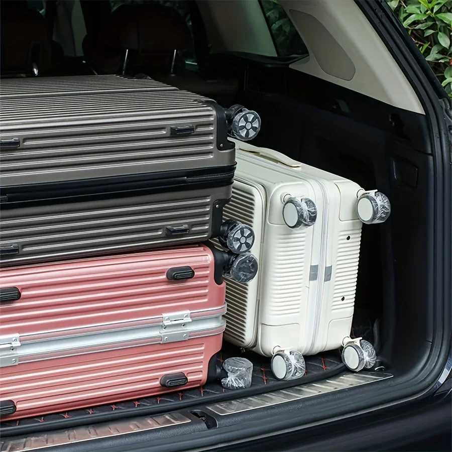 50/100 pièces housses de roue à bagages roue de protection de valise anti poussière, accessoires de voyage jetables pour valises à roulettes