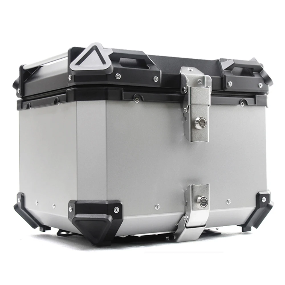 coffre arrière de moto universel en aluminium, coffre arrière de moto, coffre supérieur de moto, valise de moto, 65l, 55l, 45l, 36l