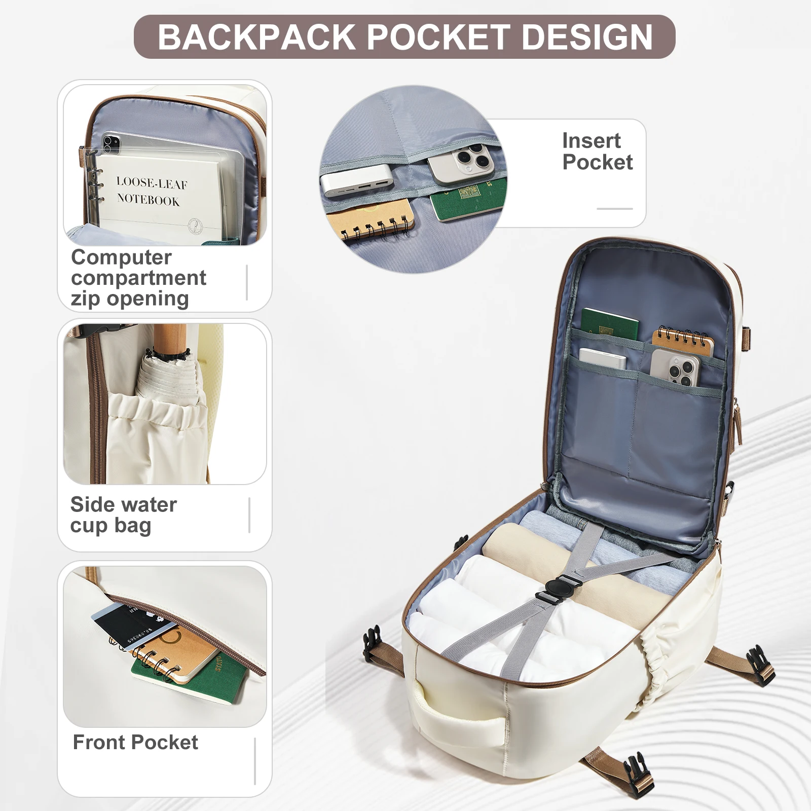 sac à dos de voyage pour avion de cabine 40x30x20, sac à dos de cabine pour bagages à main wizzair 40x30x20, sacs à main pour ordinateur portable 15.6 pouces pour hommes et femmes
