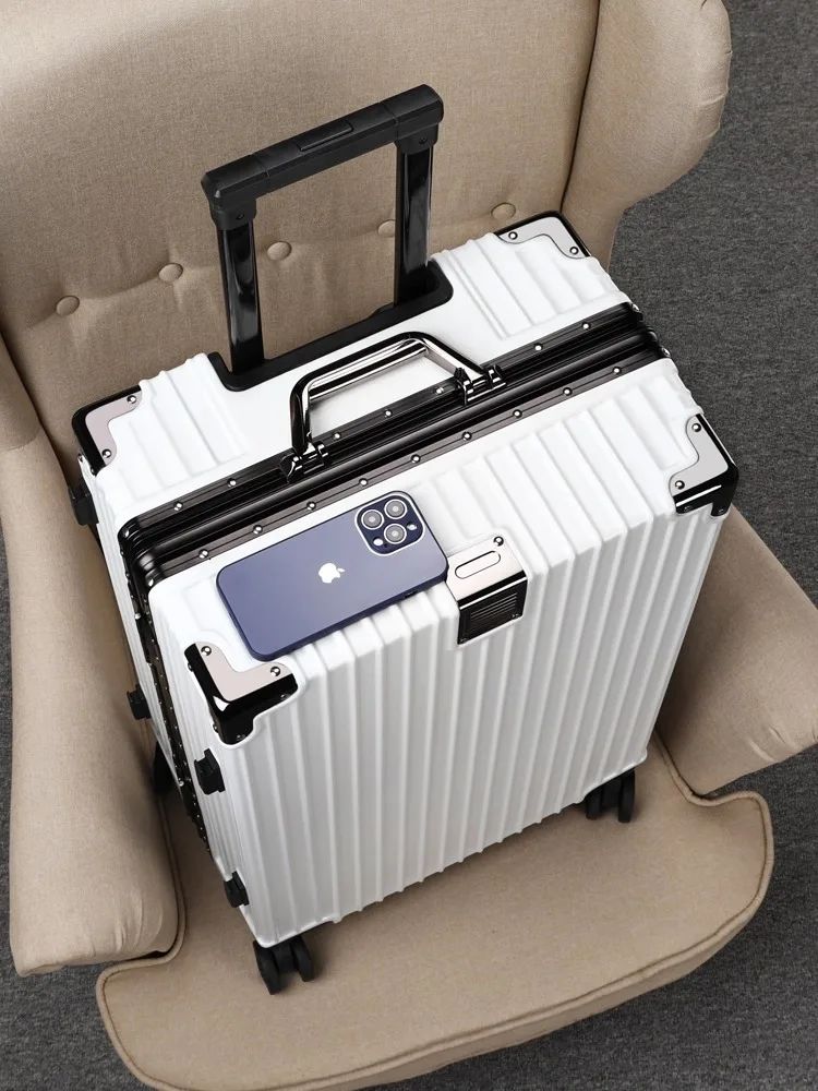 valise de voyage cadre en aluminium valise de transport de 20 pouces roues 0n valise à mot de passe durable 26/28/30 bagages de grande capacité