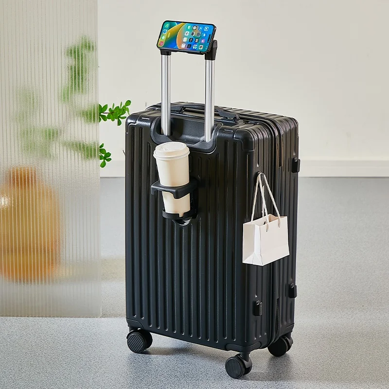 sac à bagages de voyage moyen de grande capacité, sac roulant de 20 à 26 pouces avec porte gobelet et support de téléphone pour un voyage facile à transporter
