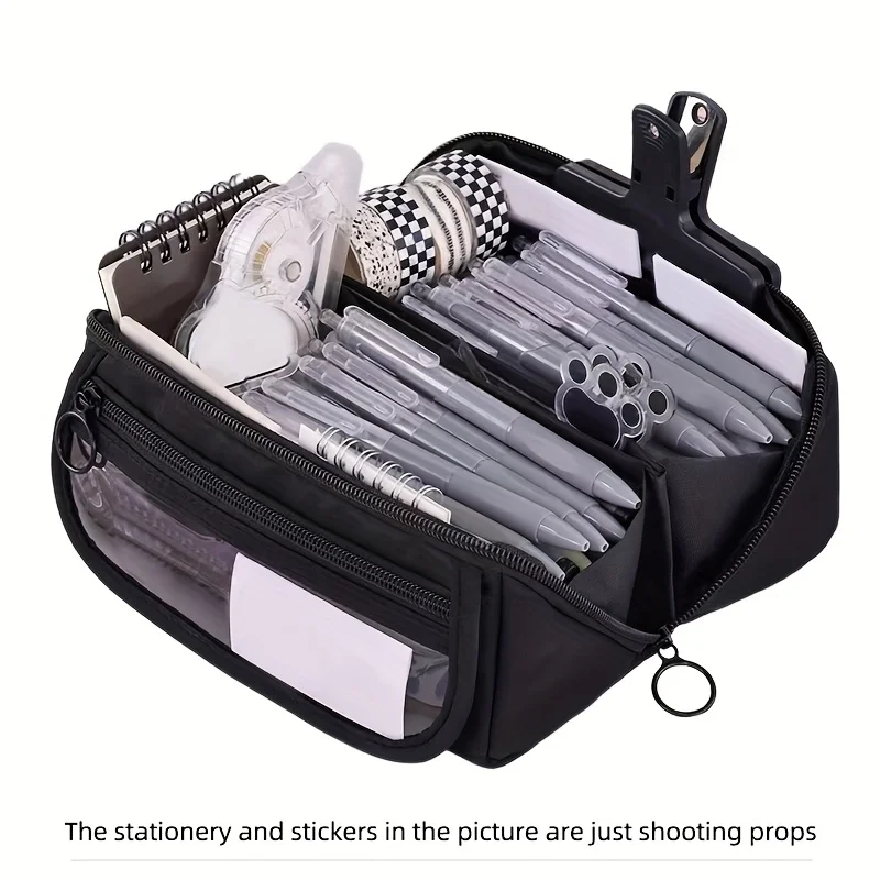 trousse à crayons de grande capacité – boîte de rangement de table durable et polyvalente pour garçons et filles, boîte de papeterie d'étude et de travail portable