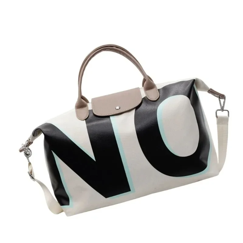 sac à main en toile pour femmes, large bandoulière, sens haut de gamme, niche double face lettre simple épaule aisselle fourre tout