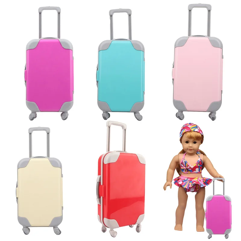 Boîte de rangement de vêtements de bébé Reborn, valise d'accessoires de beurre, adaptée aux poupées américaines de 18 pouces, 43cm, cadeau de jouet
