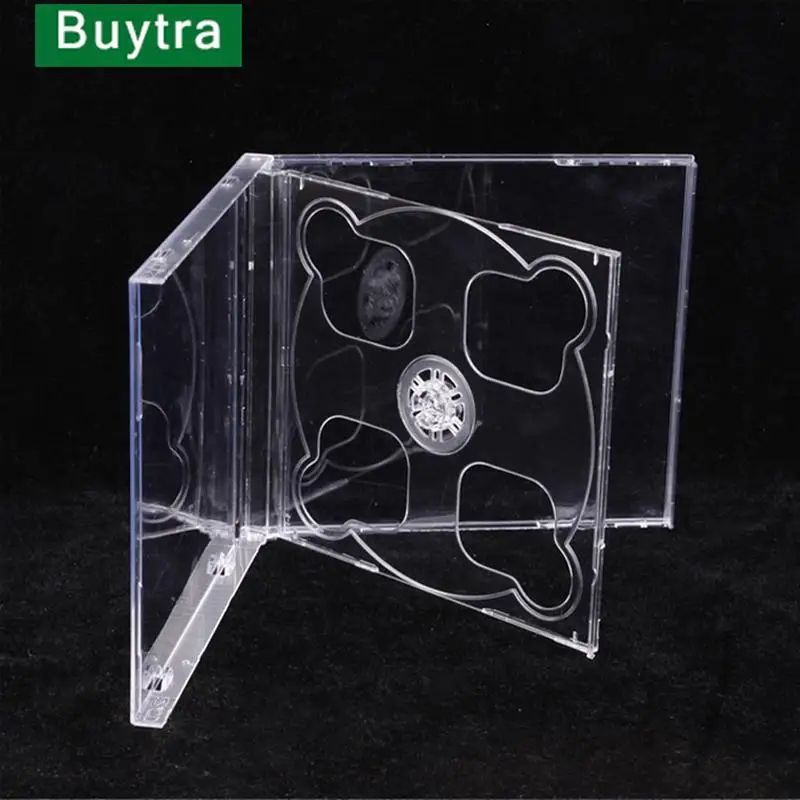 boitier carré transparent pour cd astronomique africcd, étui en plastique pp laiteux, capacité 2 disques 14.2cm x 12.4cm x 1.0cm