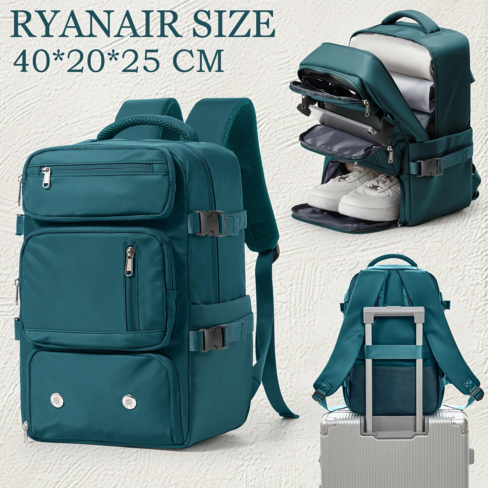ryanair sacs de cabine 40x20x25 sacs de voyage de cabine sac à dos extérieur ordinateur portable bagage à main sac à dos de voyage 40x20x25, sac à dos d'école
