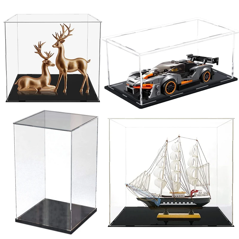 Présentoir à collectionner de taille 75, boîte en acrylique transparent, vitrine de Protection pour exposition, figurines d'action, organisation de jouets