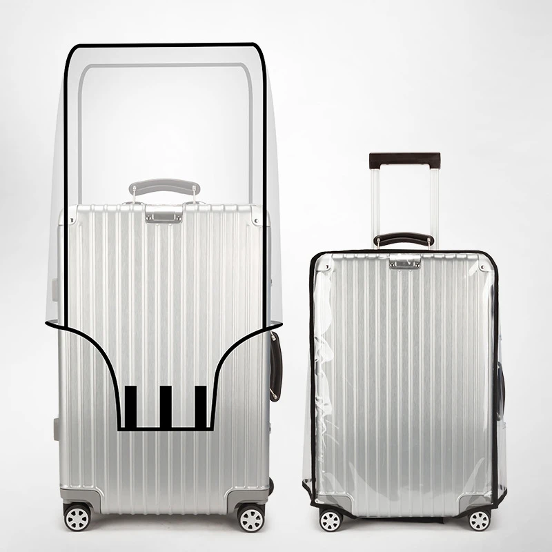 nouveau housse de protection transparente pour bagages de 20 à 30 pouces, housse de valise épaisse et imperméable, housse roulante en pvc pour valise de voyage