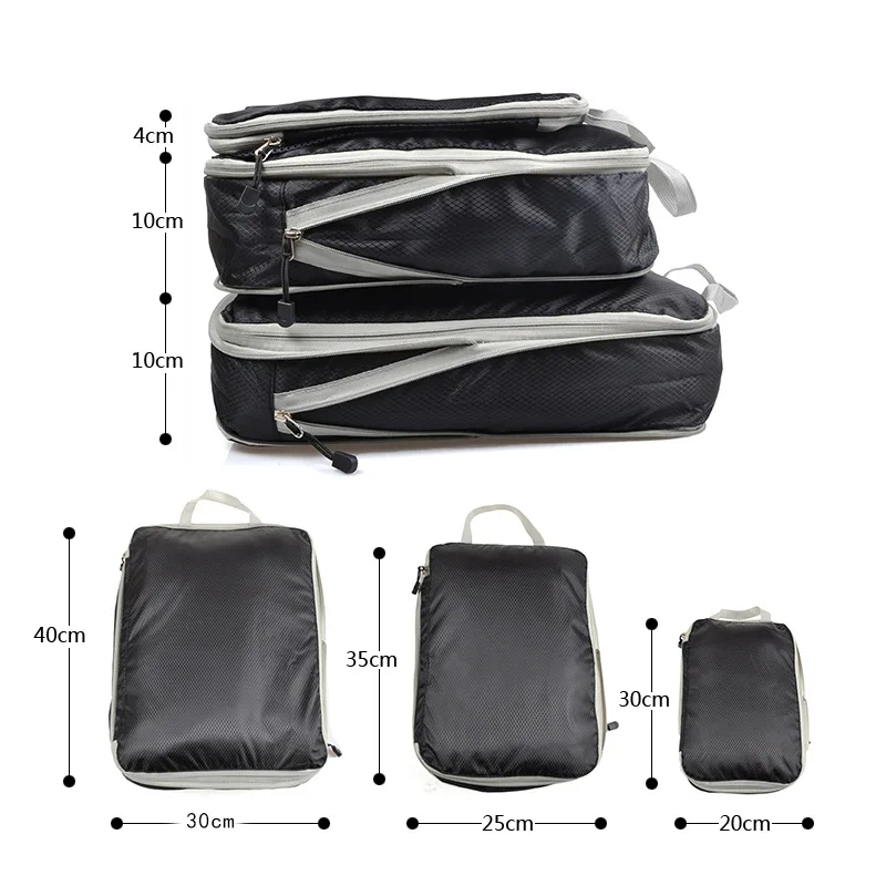 sac de rangement de voyage, emballage compressible, cube pliable, valise étanche, sac portable en nylon, porte bagages