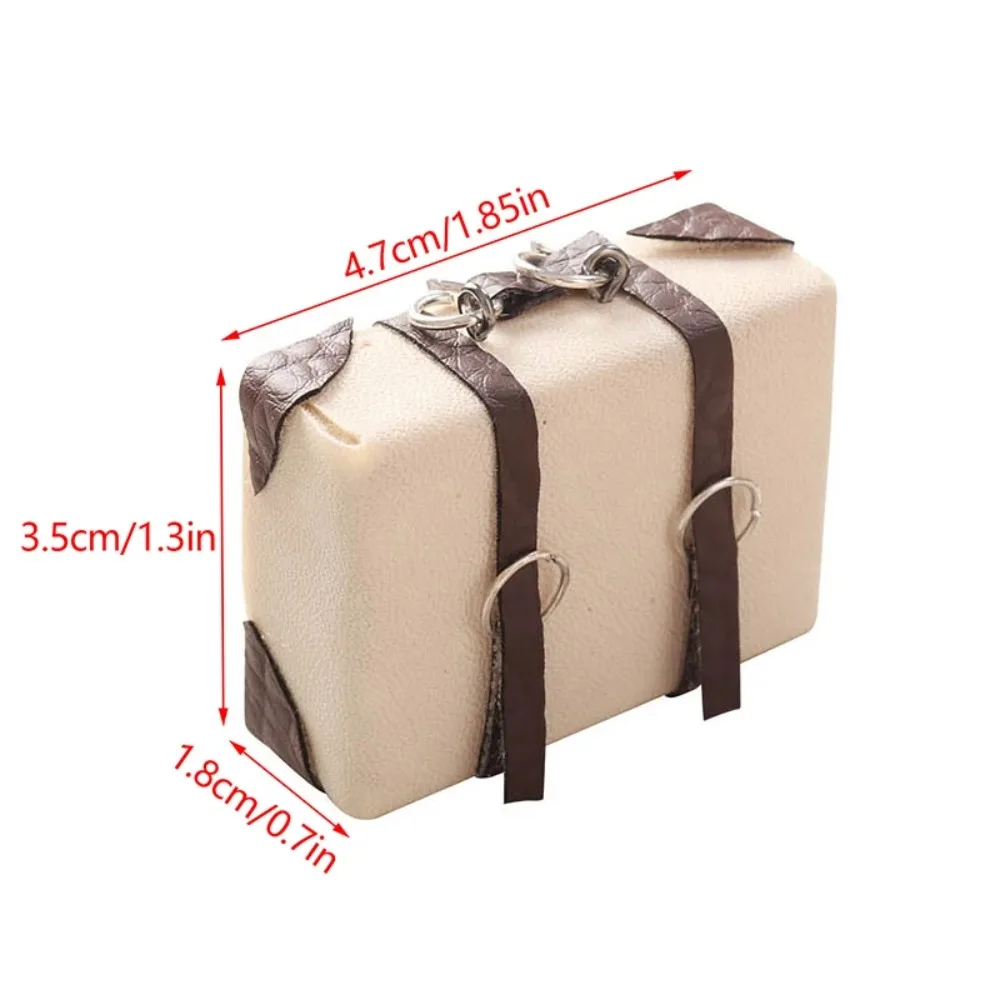 meubles de maison de poupée, bagages en cuir miniature, mini valise portable, modèle