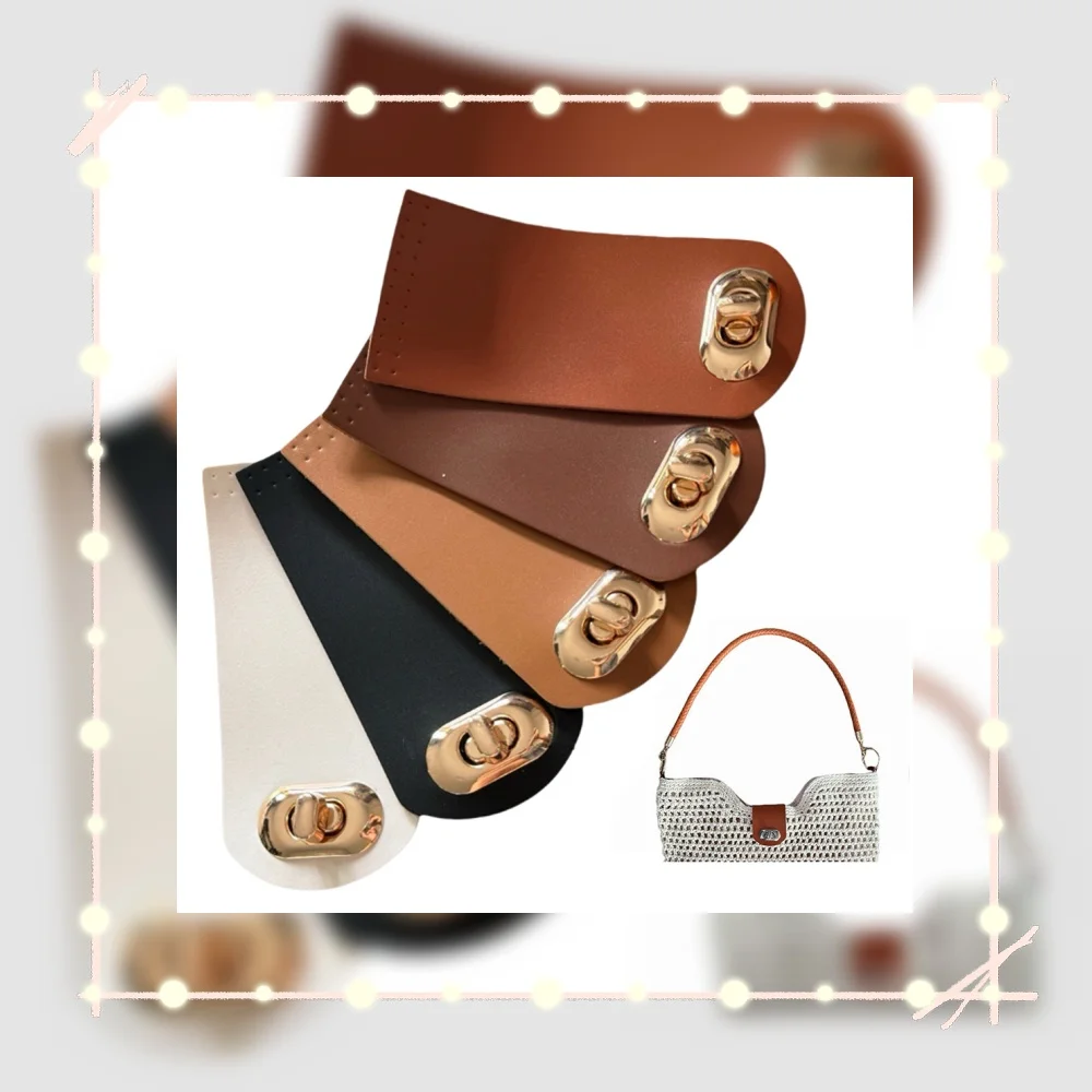 Accessoires de sac à main 5.5x12cm, boucle de sac, loquet de portefeuille, fermoir à bouton fait à la main, accessoires de sac à main simples et à la mode