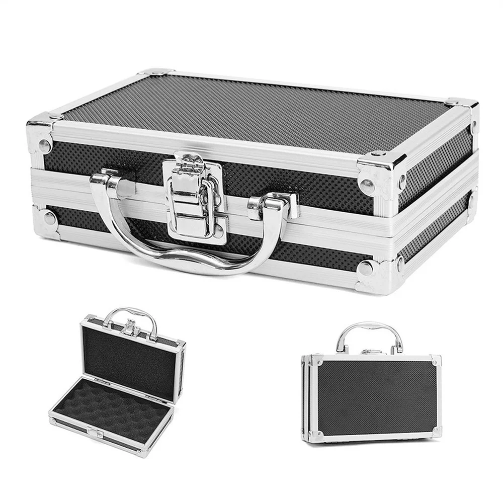 boîte à outils portable en alliage d'aluminium, boîte à outils antichoc, valise résistante aux chocs, mallette à instruments de sécurité, boîte de rangement, doublure en éponge