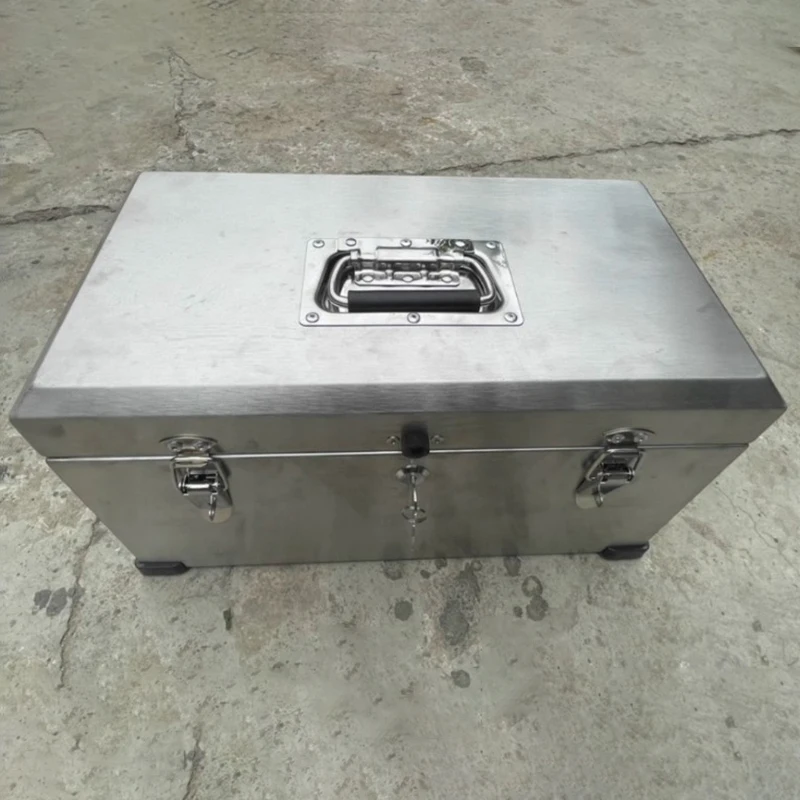 grande mallette à outils en acier inoxydable, valise de rangement multifonctionnelle pliante, boîte à outils pour électricien, étui rigide entièrement étanche
