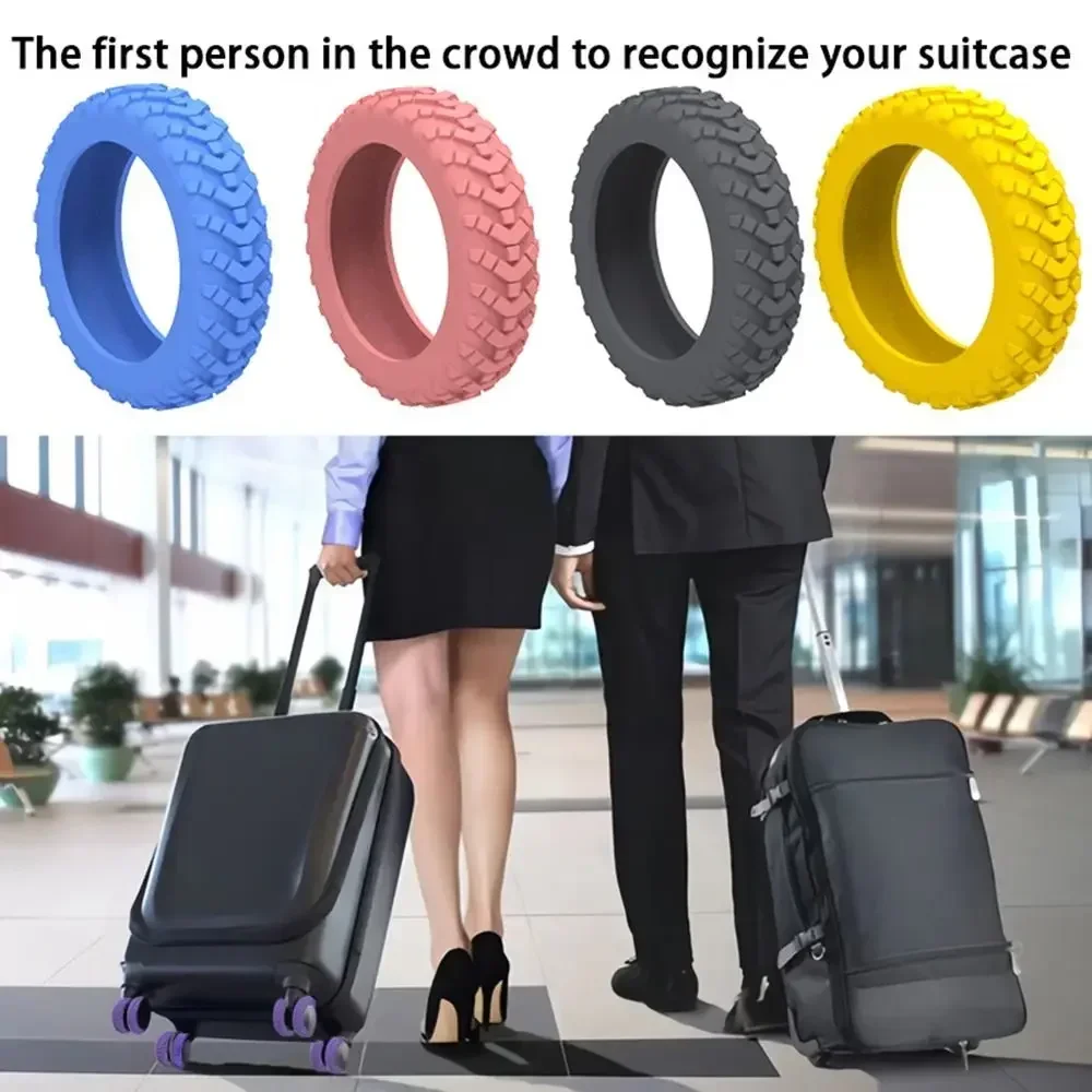 8 pièces valise à bagages universelle roues silicone résistant à l'usure chariots boîtier roulette pour valise