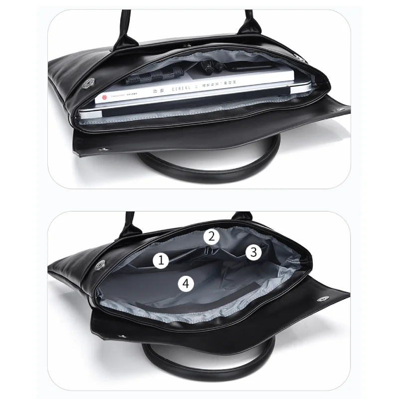 sac pour ordinateur portable de grande capacité – mallette élégante et durable avec plusieurs compartiments pour les essentiels quotidiens et les accessoires pour ordinateur portable