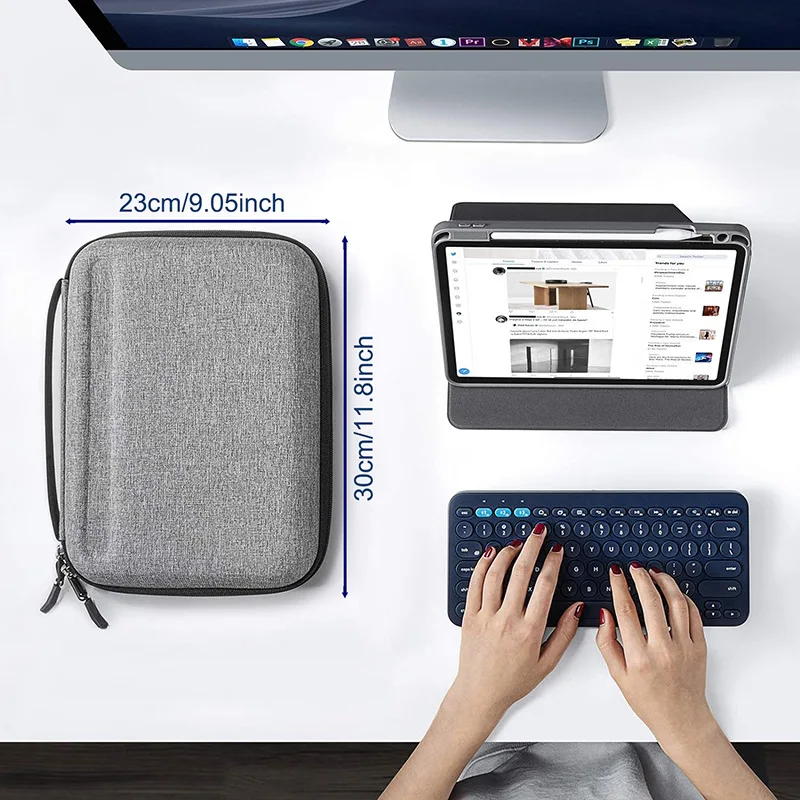 sac pour tablette pour 2025 eva, étui pour tablette de 9 à 13 pouces, adapté à ipad air 11 10.9 pouces, ipad pro 11 m4 ipad pro 13, sac intérieur