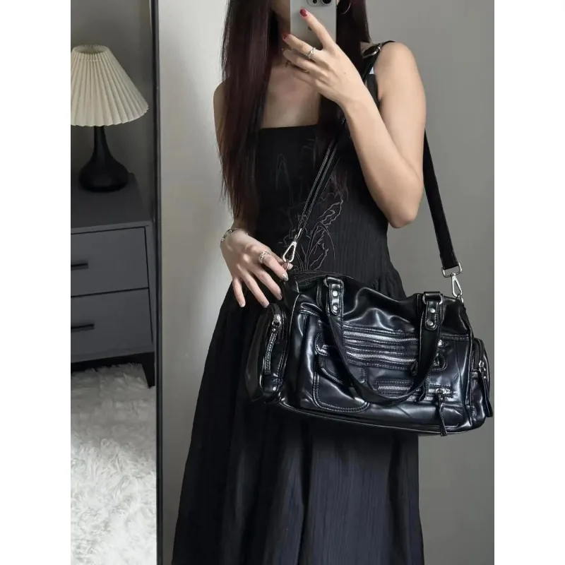 vintage noir sacs à bandoulière sac à main femmes haute rue poche chic y2k sac à main femme harajuku décontracté sacs à bandoulière 2025