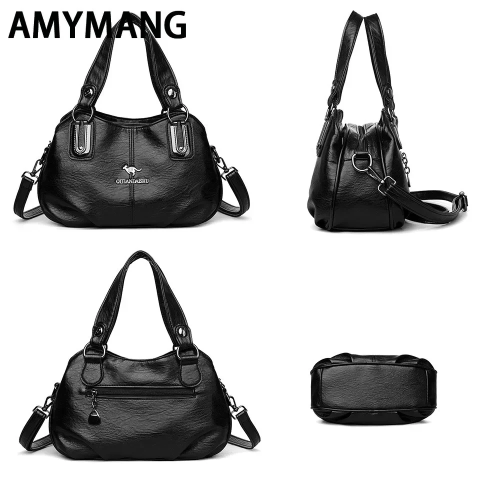 sacs à main de luxe 3 couches grande capacité sacs à main de créateur de haute qualité en cuir souple dames sac à bandoulière pour femmes sac