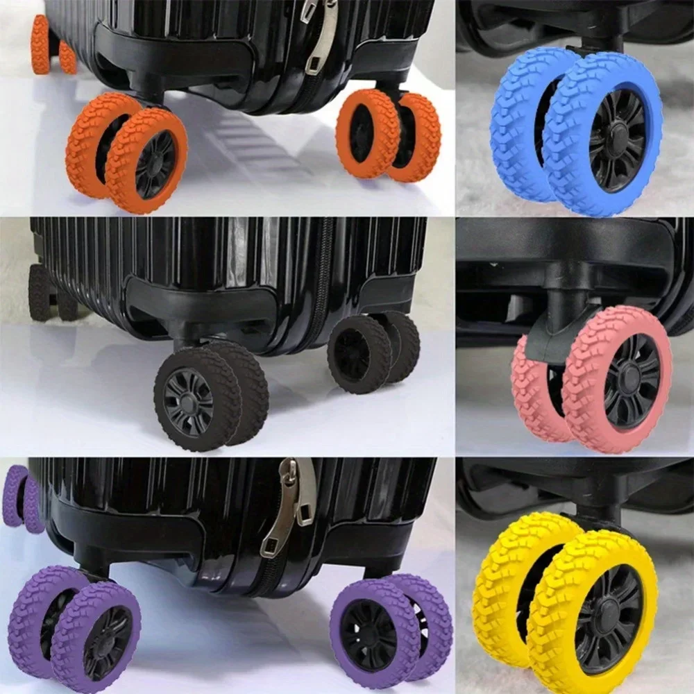 housses universelles de roues de valise à bagages en silicone, résistantes à l'usure, protection de roulettes pour valise, accessoires de roues