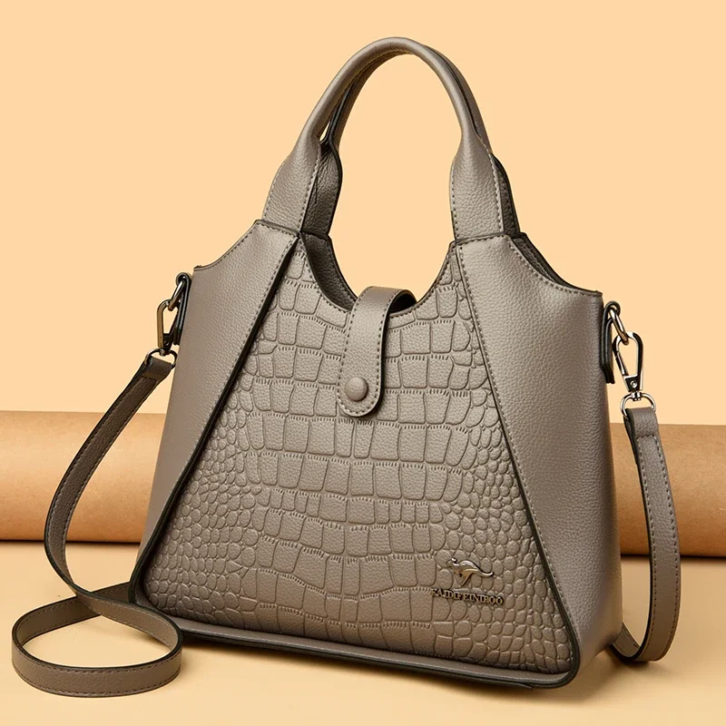 sac à main en cuir souple pour femme, sac à bandoulière, fourre tout décontracté, marque de créateur de luxe, haute qualité, 2024
