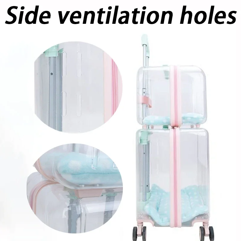 valise transparente de voyage pour chat, transport de roues, grande capacité, electrolux, poussettes, portable