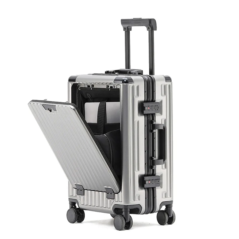 valise de voyage d'affaires multifonctionnelle valise à roulettes à cadre en aluminium de 26 pouces valise de voyage cabine de 20 pouces