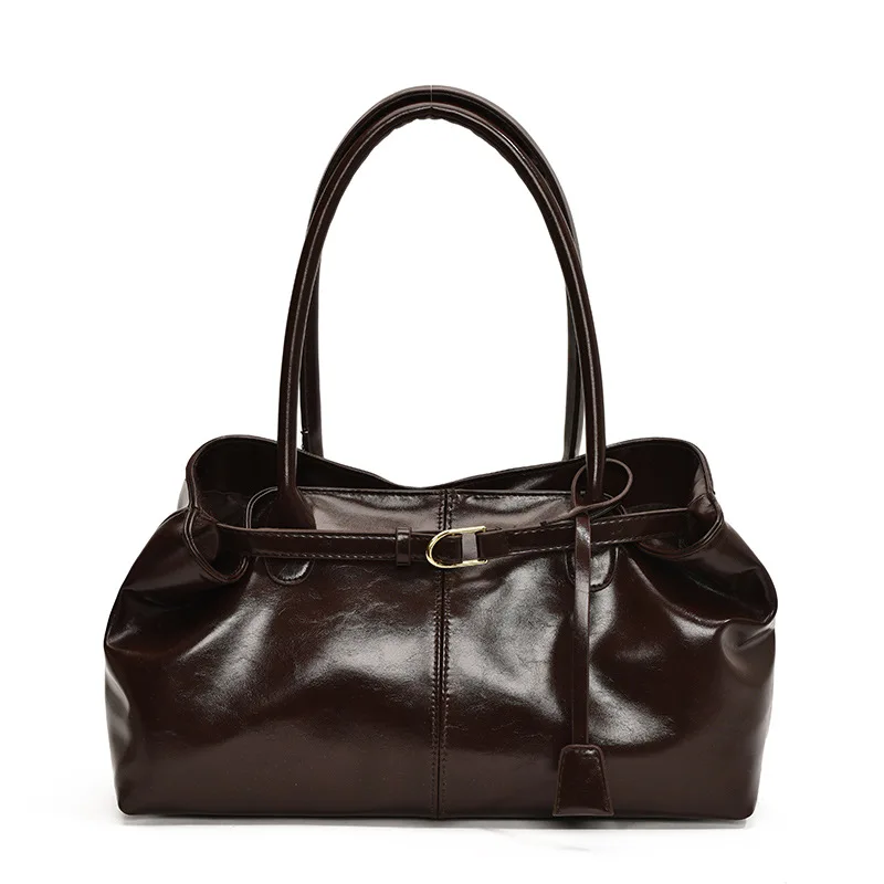 Sac à main Vintage pour femmes, grande capacité, sac de transport sous les bras, mode femme décontracté, fourre-tout à bandoulière unique, nouvelle collection 2025