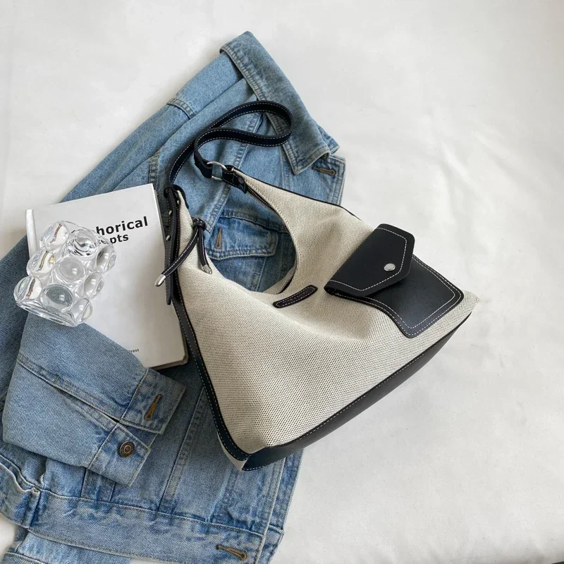 sacs à main créatifs au design populaire pour femmes, sac à bandoulière décontracté sous les bras, seau en toile de luxe de styliste, nouvelle collection